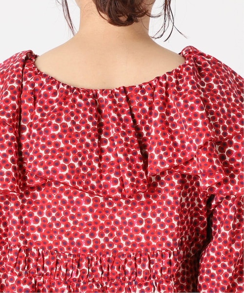 IENA LA BOUCLE LIBERTY プリントブラウス ピンク IENA（イエナ）の「《予約》IENA LA BOUCLE LIBERTY ダブルカラー