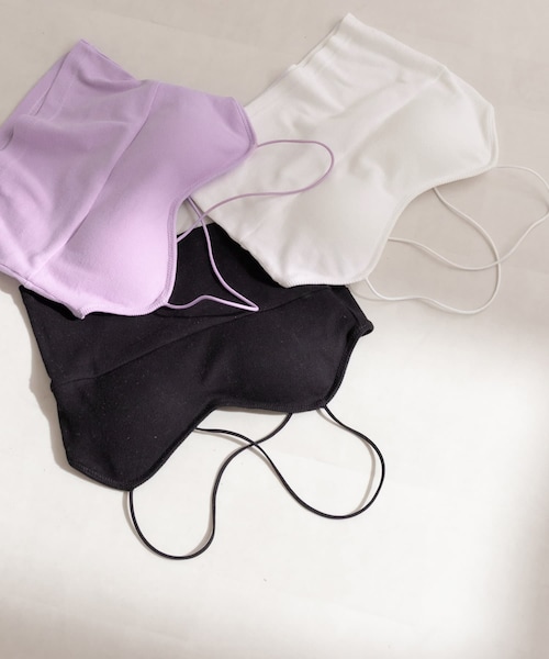 OLIVE des OLIVE（オリーブデオリーブ）の「旬なブラトップ（キャミソール・レディース・オフホワイト/ブラック/ラベンダー・FREE）」の2枚目の写真