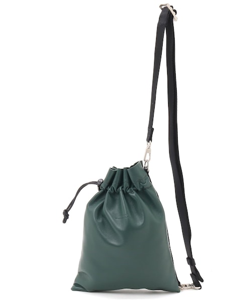 Lui's(ルイス)の「【SLOW / スロウ】22SS draw string 2way bag s(ショルダーバッグ・レディース・ネイビー/グリーン/ホワイト/ブラック・F)」の4枚目の写真