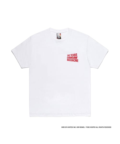 WACKO MARIA(ワコマリア)の「THE TEXAS CHAINSAW MASSACRE / CREW NECK T-SHIRT ( TYPE-1 )(Tシャツ/カットソー・メンズ・WHT/BLK・M/L/XL)」の1枚目の写真