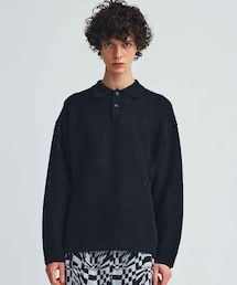 BATONER（バトナー）の「THE SUMMER KNIT POLO　LONG　SLEEVE（ニット/セーター・メンズ）」
