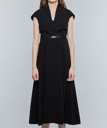 フレアーホールドレスウィズレザーベルト MM22SS-DR023