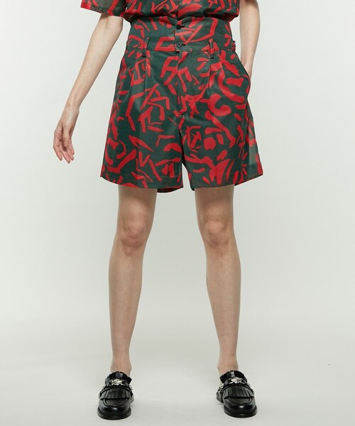 TOGA PULLAトーガ プルラ　ナイロンツイルショートパンツ TOGA PULLA/トーガプルラ】Lace mix shorts：パンツ（ショート