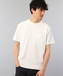 TAKEO KIKUCHI（タケオキクチ）の「【Sサイズ～】パーケット柄 リンクスジャガード Tシャツ（その他）」