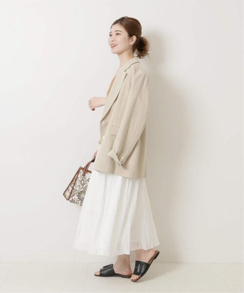 Spick & Span ワッシャークロスシアースカート　ブラック　サイズ36 Spick & Span（スピックアンドスパン）の「ワッシャークロス