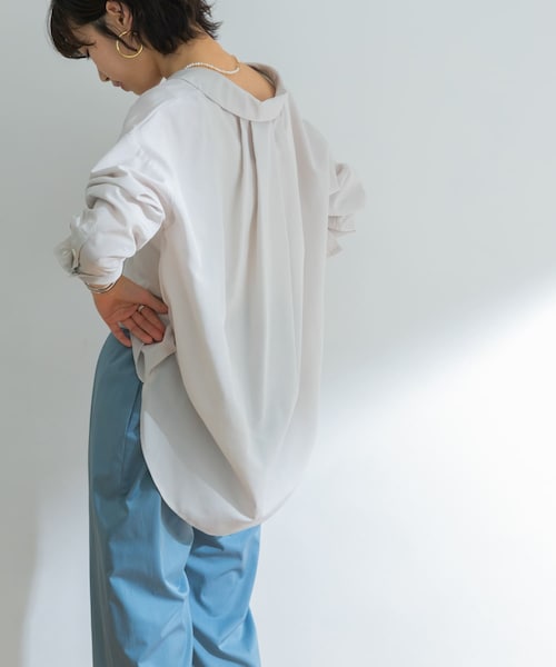 URBAN RESEARCH ID(アーバンリサーチ アイディー)の「設計領正面打褶襯衫(トップス・レディース・淺灰色/黃色/條紋・FREE)」の17枚目の写真