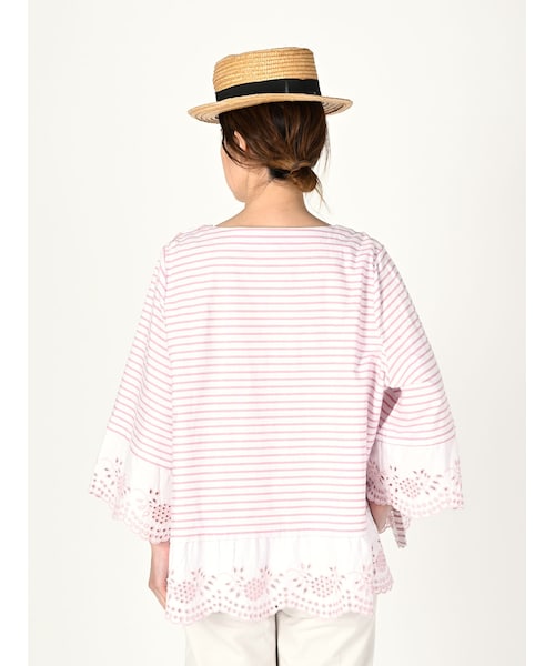 フォーティファイブアール 45R バスクのパフTシャツ Tシャツ 70670862 ホワイト サイズ：0 45RバスクのパフTシャツ: WOMEN｜45R
