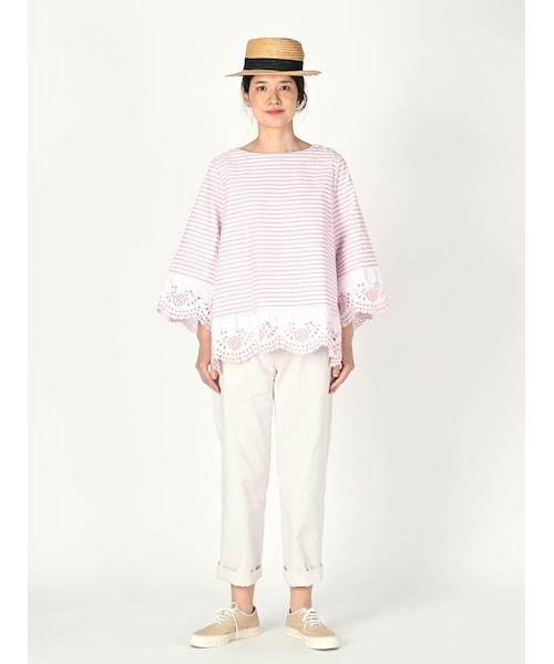 45R 美品 ジンバオックスフォードシャツ 5 ストライプ 45R 美品 ジンバオックスフォードシャツ 5 ストライプ