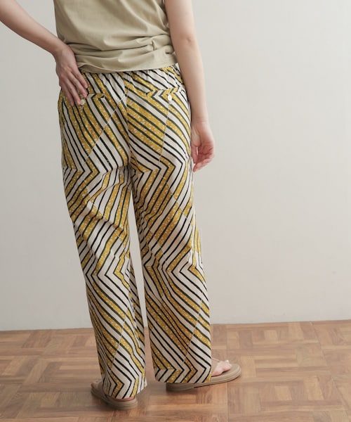 le Glazik ルグラジック アフリカンバティック パンツ 36 LE GLAZIK ルグラジック アフリカンバティックプリント イージー