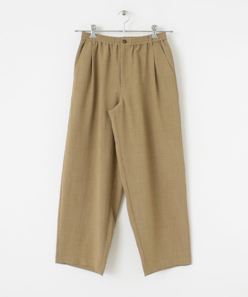 SENSE OF PLACE by URBAN RESEARCH（センスオブプレイスバイアーバンリサーチ）の「『セットアップ対応』 リネンライクタックワイドパンツ（その他・メンズ・CHARCOAL/IVORY/BEIGE/GREEN・M/L/S）」の2枚目の写真