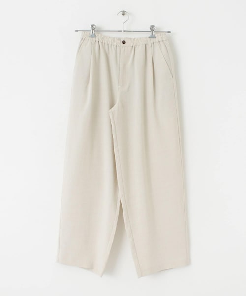 SENSE OF PLACE by URBAN RESEARCH（センスオブプレイスバイアーバンリサーチ）の「『セットアップ対応』 リネンライクタックワイドパンツ（その他・メンズ・CHARCOAL/IVORY/BEIGE/GREEN・M/L/S）」の6枚目の写真