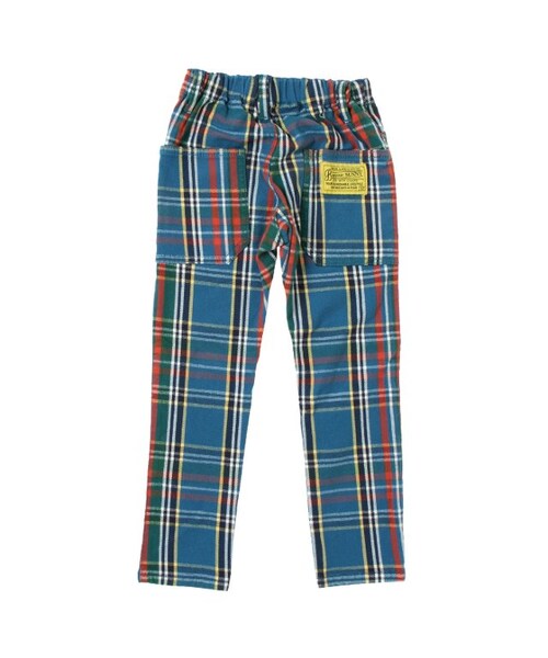 apres les cours(アプレレクール)の「デイリースリムチェックパンツ(パンツ・キッズ・ブルー/グレー・80/90/95/100/110/120/130/140)」の4枚目の写真
