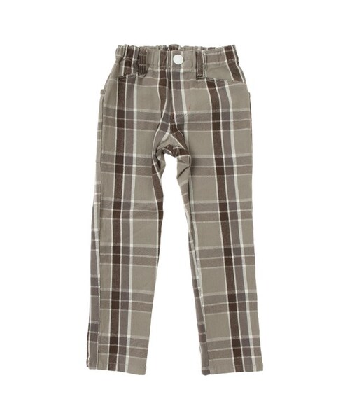 apres les cours(アプレレクール)の「デイリースリムチェックパンツ(パンツ・キッズ・ブルー/グレー・80/90/95/100/110/120/130/140)」の3枚目の写真