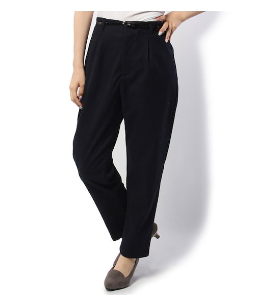 PAGEBOY(ページボーイ)の「【mini12月号掲載】型押し細ベルト付きテーパードパンツ(パンツ・レディース・グレー系/ブラウン系/ダークグリーン/ネイビー)」の4枚目の写真