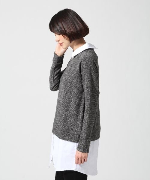 LEPSIM（レプシィム）の「シャツツキキリカエワンピース（ワンピース/ドレス・レディース・オフ(シャツ)×グレー(カット)/グレー(シャツ）×ブラック(カット）/ブルー(シャツ）×ネイビー(カット）・Ｍ/Ｌ）」の4枚目の写真