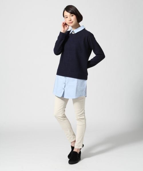 LEPSIM（レプシィム）の「シャツツキキリカエワンピース（ワンピース/ドレス・レディース・オフ(シャツ)×グレー(カット)/グレー(シャツ）×ブラック(カット）/ブルー(シャツ）×ネイビー(カット）・Ｍ/Ｌ）」の6枚目の写真