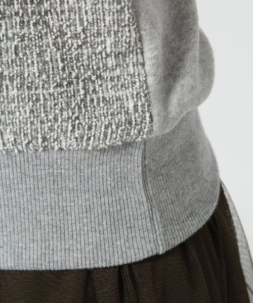 HARE（ハレ）の「ツイードキリカエＶネックプルオーバー（トップス・レディース・グレー/ネイビー・FREE）」の8枚目の写真