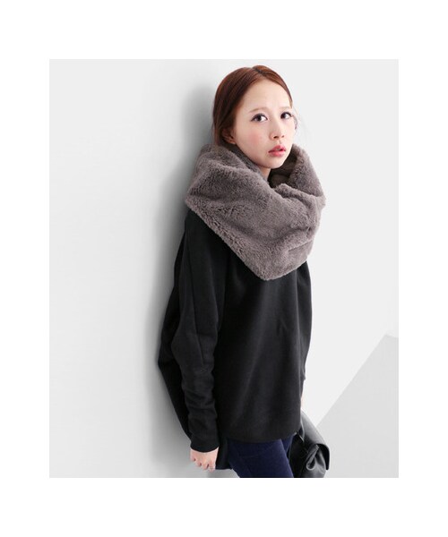 KBF（ケイビーエフ）の「WEB限定 EGGシルエットプルオーバー（トップス・レディース・BLACK/CHARCOAL/GRAY・one）」の12枚目の写真