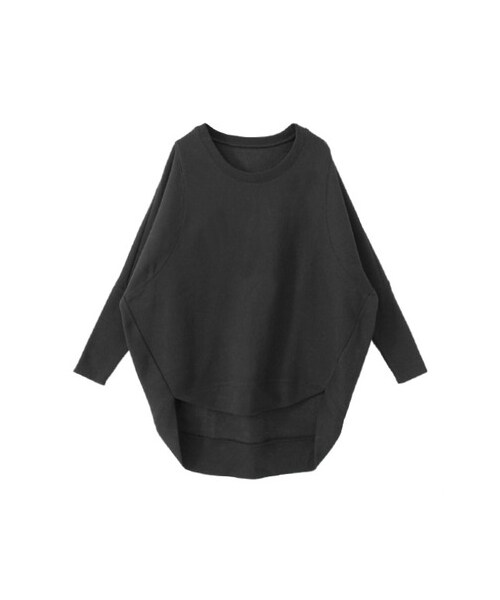 KBF（ケイビーエフ）の「WEB限定 EGGシルエットプルオーバー（トップス・レディース・BLACK/CHARCOAL/GRAY・one）」の2枚目の写真