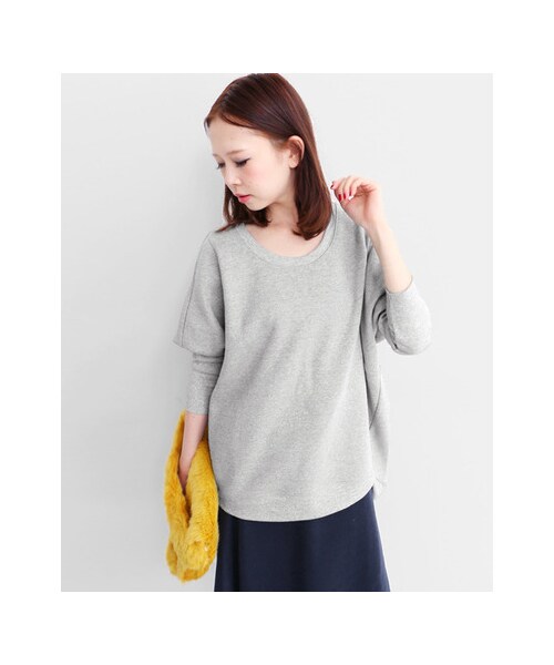 KBF（ケイビーエフ）の「WEB限定 EGGシルエットプルオーバー（トップス・レディース・BLACK/CHARCOAL/GRAY・one）」の18枚目の写真