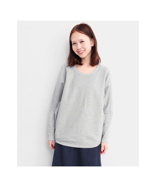 KBF（ケイビーエフ）の「WEB限定 EGGシルエットプルオーバー（トップス・レディース・BLACK/CHARCOAL/GRAY・one）」の22枚目の写真