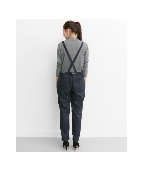 URBAN RESEARCH Sonny Label（アーバンリサーチサニーレーベル）の「ストライプサロペット（パンツ・レディース・グレー/ネイビー・36/38）」の9枚目の写真