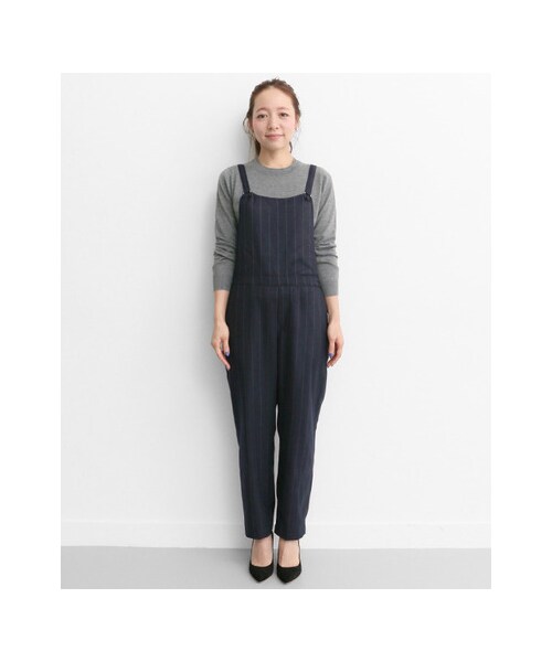 URBAN RESEARCH Sonny Label（アーバンリサーチサニーレーベル）の「ストライプサロペット（パンツ・レディース・グレー/ネイビー・36/38）」の7枚目の写真