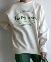 w closet（ダブルクローゼット）の「プリント入りスウェットBIGプルオーバー（その他・レディース）」