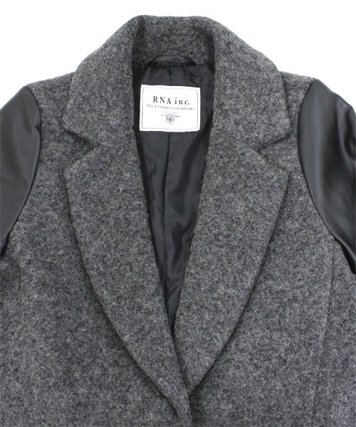 min@RNA(ミンアットアールエヌエー)の「スライバーチェスターコート(ジャケット/アウター・レディース・杢グレー/チャコールブラック/ネイビー・M)」の6枚目の写真