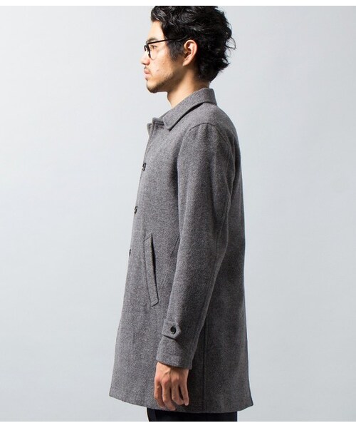 LE JUN（ルジュン）の「モッサステンカラーコート（コート・メンズ・グレー/ネイビー・S/M/L）」の4枚目の写真