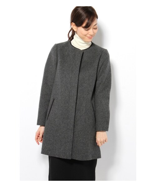 【新品、タグ付き】FRAMeWORK ノーカラー ウールコート FRAMeWORK（フレームワーク）の「W/ビーバーノーカラーコート（その他