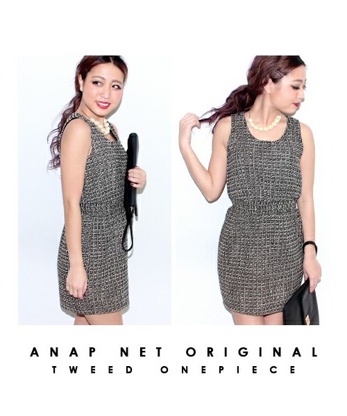 Anap アナップ の Netオリジナル ツイードフォーマルミニワンピース ワンピース ドレス Wear