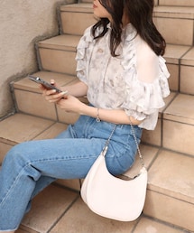 one after another NICE CLAUP | フリル肩あきリボンブラウス(シャツ/ブラウス)