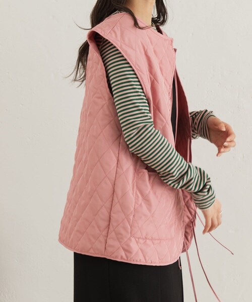 Kastane（カスタネ）の「キルティングベスト（ベスト・レディース・オフホワイト/イエロー/ピンク・F）」の2枚目の写真