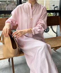 SHENERY | ストライプロングシャツワンピース(ワンピース)