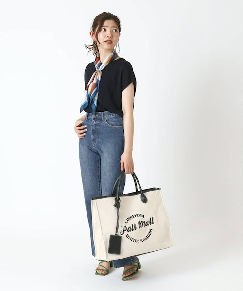 B.C STOCK(ベーセーストック)の「キャンバスロゴトートバッグ◆(バッグ・ブラック/(001)/フリー/在庫あり)」の3枚目の写真