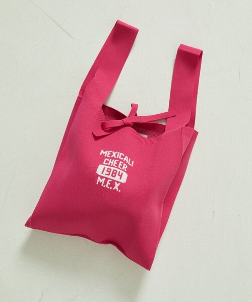 FREAK'S STORE（フリークスストア）の「ニットロゴバッグ（バッグ・ピンク/イエロー/グリーン・ONE SIZE）」の21枚目の写真