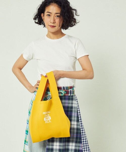 FREAK'S STORE（フリークスストア）の「ニットロゴバッグ（バッグ・ピンク/イエロー/グリーン・ONE SIZE）」の3枚目の写真