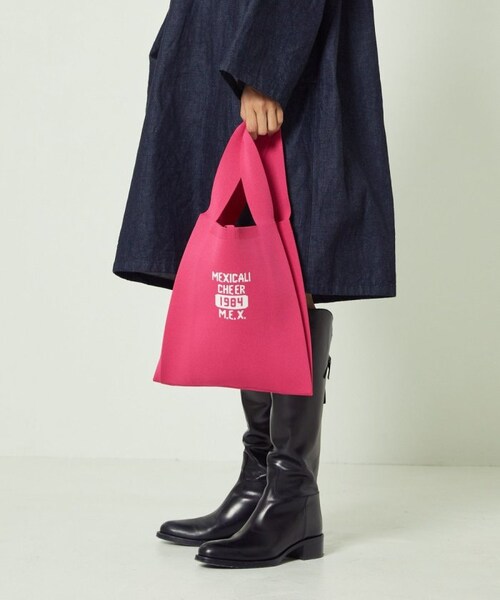 FREAK'S STORE（フリークスストア）の「ニットロゴバッグ（バッグ・ピンク/イエロー/グリーン・ONE SIZE）」の8枚目の写真