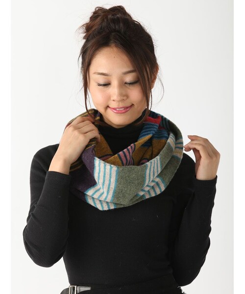 BEAVER（ビーバー）の「別 Harmony Loop Scarf（トップス・レディース・GREEN/BLUE・F）」の5枚目の写真