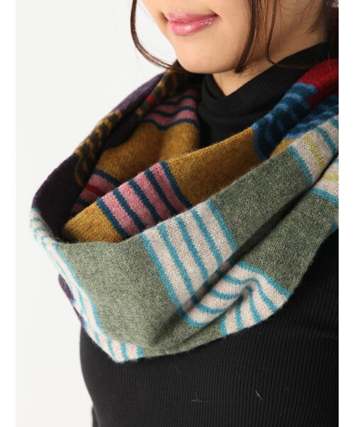 BEAVER（ビーバー）の「別 Harmony Loop Scarf（トップス・レディース・GREEN/BLUE・F）」の8枚目の写真
