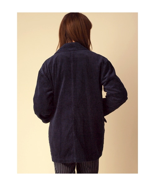 w closet（ダブルクローゼット）の「コーデュロイダブルチェスターコート（トップス・レディース・モカベージュ/グリーン/グレーブルー/ネイビー・FREE）」の7枚目の写真