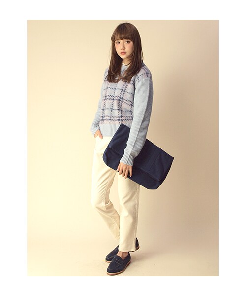 w closet（ダブルクローゼット）の「コーデュロイボーイフレンドパンツ（パンツ・レディース・アイボリー/L.グレー/チャコール・FREE）」の11枚目の写真