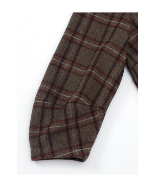 w closet（ダブルクローゼット）の「ウール混起毛チェックワンピース（ワンピース/ドレス・レディース・ブラウンベース/カーキベース・FREE）」の8枚目の写真