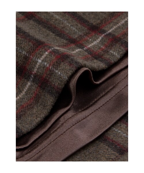 w closet（ダブルクローゼット）の「ウール混起毛チェックワンピース（ワンピース/ドレス・レディース・ブラウンベース/カーキベース・FREE）」の11枚目の写真