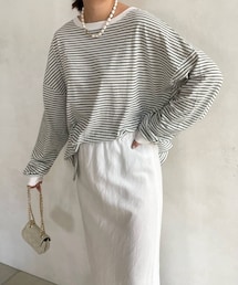 DouDou | シアーボーダーTEE(Tシャツ/カットソー)