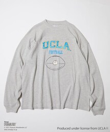 FREAK'S STORE（フリークスストア）の「WEBオリジナル別注 ビッグシルエット サテン刺繍デザイン フットボールTシャツ/ロンT（トップス）」