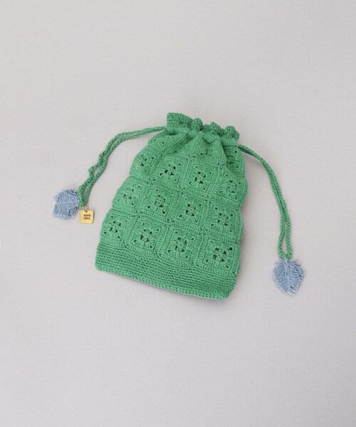 FREAK'S STORE(フリークスストア)の「pansy crochet pouch【一部予約商品】(バッグ・ピンク/ライトピンク/オレンジ/イエロー/グリーン/サックスブルー/ネイビー・ONE SIZE)」の1枚目の写真