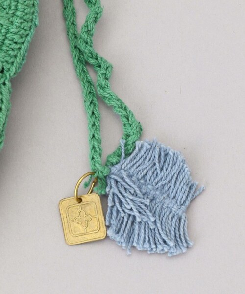 FREAK'S STORE(フリークスストア)の「pansy crochet pouch【一部予約商品】(バッグ・ピンク/ライトピンク/オレンジ/イエロー/グリーン/サックスブルー/ネイビー・ONE SIZE)」の4枚目の写真