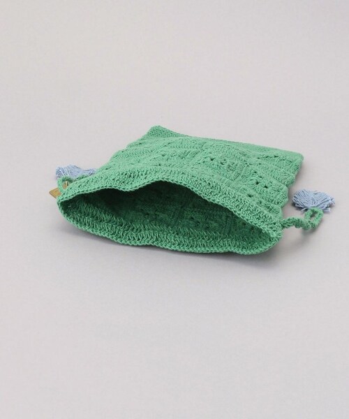 FREAK'S STORE(フリークスストア)の「pansy crochet pouch【一部予約商品】(バッグ・ピンク/ライトピンク/オレンジ/イエロー/グリーン/サックスブルー/ネイビー・ONE SIZE)」の8枚目の写真